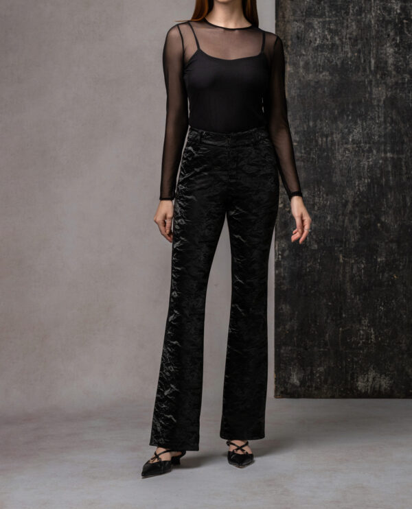 Calça Flare Leather